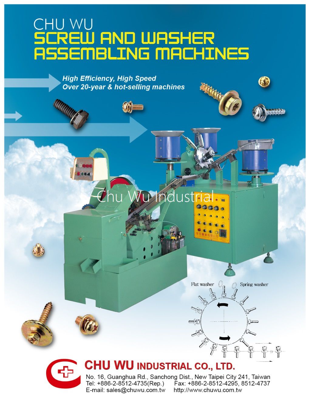 Screw and washer assembly machines